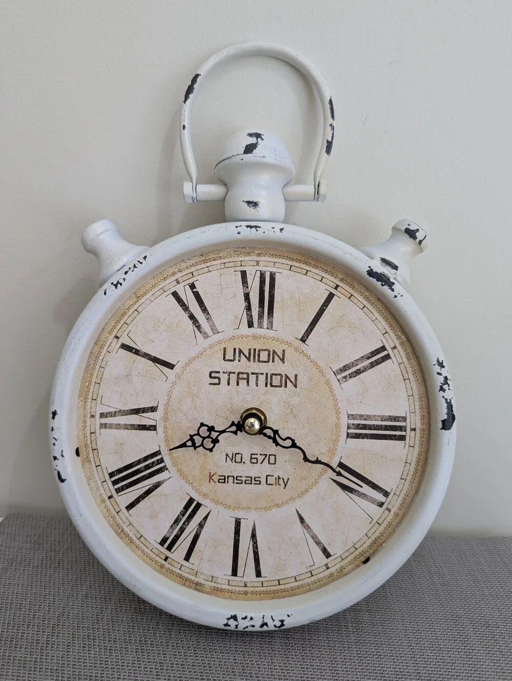Union Station Kansas City Wall Clock Nostalgia Vintage Shabby Chic Rustic